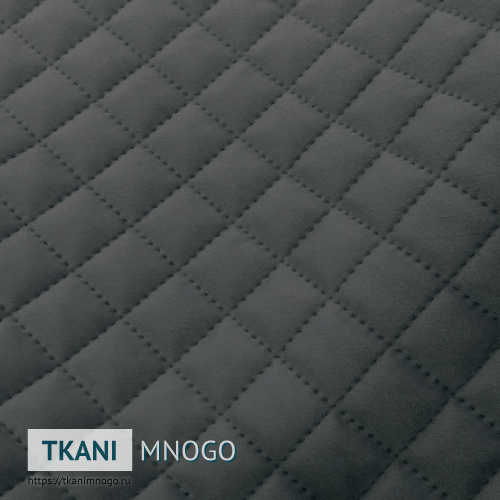 Фото ткани велюра “CSBYH1-55A” (ромб серый)