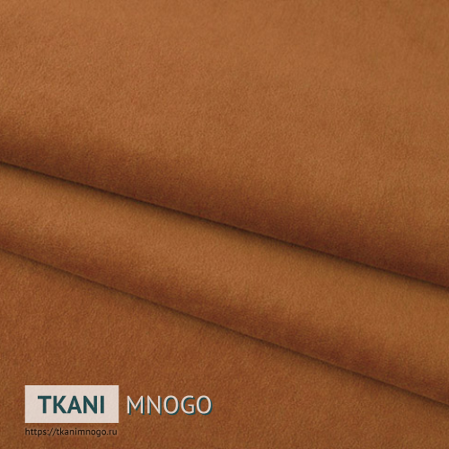 Фото ткани велюра “Viva-19” (однотонный оранжевый)