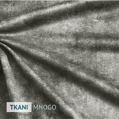 Фото ткани велюра “Yura-19” (однотонный серый)